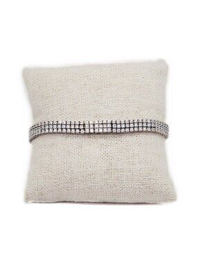 Hearts On Fire 6.93 ctw Natural Diamond Triple Strand Bracelet 18k White Gold